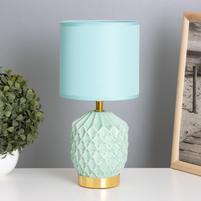 Лампа настольная «Бернарда» 1×40 Вт Е14 зеленый 15×15×30 см - Фото 1