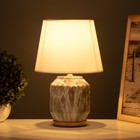 Лампа настольная «Вероника» 1×40 Вт Е14 черный/белый 20×20×31 см - Фото 2