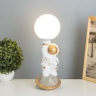 Лампа настольная «Космонавт с луной» 1×40 Вт Е14 белый/золото 12.5×12.5×33 см - Фото 2