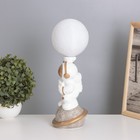 Лампа настольная «Космонавт с луной» 1×40 Вт Е14 белый/золото 12.5×12.5×33 см - Фото 4