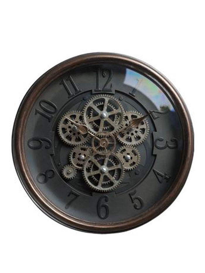 Часы настенные интерьерные «Лофт», бесшумные, плавный ход, d=40 см, бронзовые