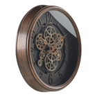 Часы настенные интерьерные «Лофт», бесшумные, плавный ход, d=40 см, бронзовые - Фото 2