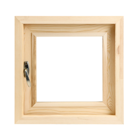 Окно, 40×40см, двойное стекло, наружнее открывание, ХВОЯ
