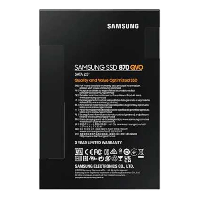 Накопитель SSD Samsung SATA-III 8TB MZ-77Q8T0BW 870 QVO 2.5" - фото 51621828