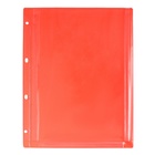 Файл-вкладыш А4.180 мкм, Calligrata TOP, ПВХ, с расширением, матовый, вертикальный, 5 штук, красный - Фото 4
