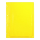 Файл-вкладыш А4.180 мкм, Calligrata TOP, ПВХ, с расширением, матовый, вертикальный, 5 штук, дынно-желтый - Фото 4