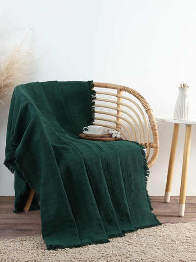 Плед Этель Emerald 130*180см , 80%хлопок, 20% п/э