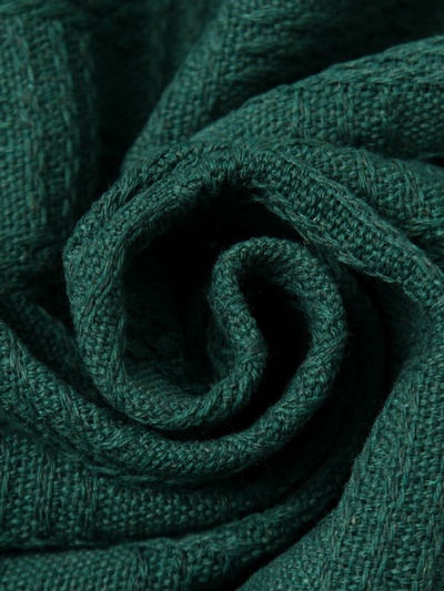 Плед с бахромой «Этель» Emerald, 130×180 см, жаккард