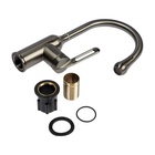 Смеситель для кухни ZEIN Z3740, "капелька", однорычажный, высота излива 13 см, графит - фото 808832386