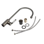 Смеситель для кухни ZEIN Z3742, "капелька", однорычажный, высота излива 26 см, графит - фото 808832390