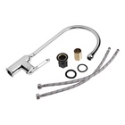 Смеситель для кухни ZEIN Z3745, "капелька", однорычажный, высота излива 26 см, сатин - фото 808832396