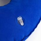 Подушка для путешествий надувная Travel mood, синяя - Фото 6