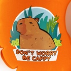 Подушка для путешествий надувная «Капибара», цвет оранжевый - Фото 3