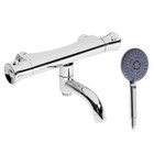 Смеситель для ванны ZEIN Z4482, термостатический, душевой набор, лейка 5 режимов, хром - Фото 5