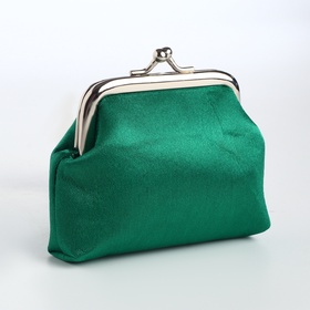 Кошелёк- монетница на фермуаре, 12×2×9 см, зелёный