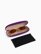 Футляр для очков на хлопушке, однотонный, размер 16×6×2 см, фиолетовый - Фото 2