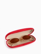 Футляр для очков на хлопушке, однотонный, размер 16×6×2 см, красный - Фото 2