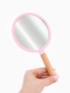 Зеркало с ручкой, 14×25 см, (d=12.5 см), розовое - Фото 3