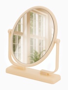 Зеркало настольное, овальное, 12.5×15.5 см, (9.5×12 см), бежевое - Фото 1