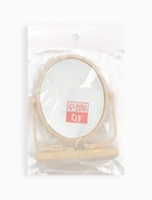 Зеркало настольное, овальное, 12.5×15.5 см, (9.5×12 см), бежевое - Фото 3