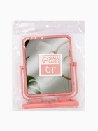 Зеркало настольное, зеркальная поверхность 9.5×12 см, розовое - Фото 4