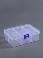 Органайзер для хранения мелочей, 6 ячеек, 16.5×12×5.8 см, прозрачный - Фото 3