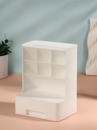 Органайзер для хранения косметики, 6 секций, 1 ящик, 24×14×18 см, белый - Фото 4