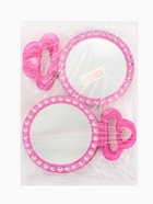 Зеркало настольное, настенное, круглое, 15×22 см, (d=12 см), розовое - Фото 3