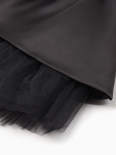 Платье нарядное для девочки KAFTAN с перьями, чёрное, рост 98-104 см