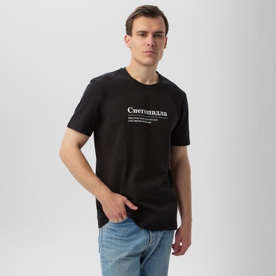 Футболка мужская KAFTAN «Снегопадла», размер M, чёрная