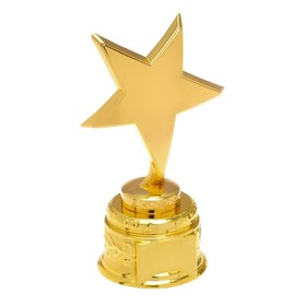Награда звезда под нанесение, золотая подставка, 16 х 9,3 х 6,5 см