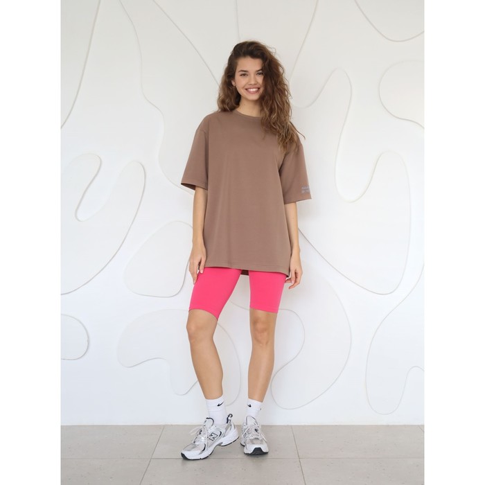 Велосипедки женские в рубчик Mirey Short Leggings, размер 44-46, цвет розовый - Фото 1