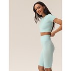 Велосипедки женские в рубчик Mirey Short Leggings, размер 44-46, цвет ментол - Фото 2