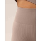 Велосипедки женские в рубчик Mirey Short Leggings, размер 44-46, цвет льняной - Фото 4