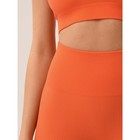 Велосипедки женские в рубчик Mirey Short Leggings, размер 44-46, цвет оранжевый - Фото 5