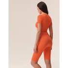 Велосипедки женские в рубчик Mirey Short Leggings, размер 46-48, цвет оранжевый - Фото 3