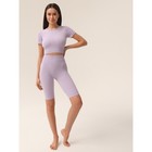 Велосипедки женские в рубчик Mirey Short Leggings, размер 46-48, цвет пурпур - Фото 5
