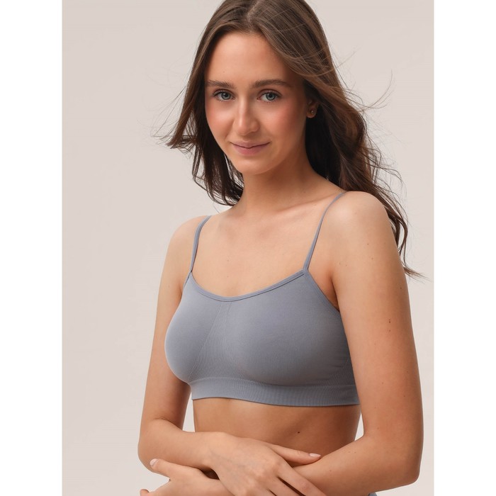 Топ женский на тонких бретелях Mirey Top Spalla Stretta, размер 48-50, цвет серый - Фото 1