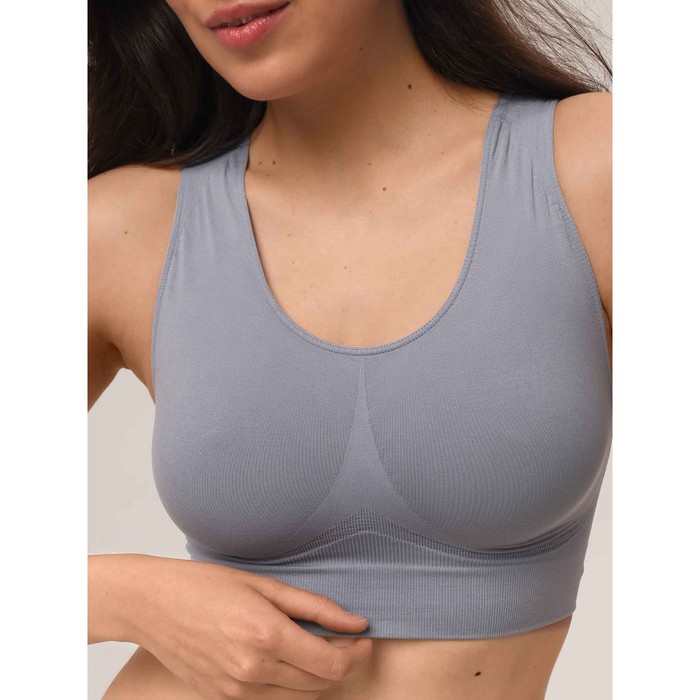 

Топ женский на широких бретелях Mirey Top Shaper Spalla Larga, размер 44-46, цвет серый