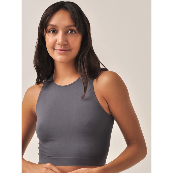 

Топ женский с вырезом «халтер» Mirey Top Halter Neck, размер 44-46, цвет графит