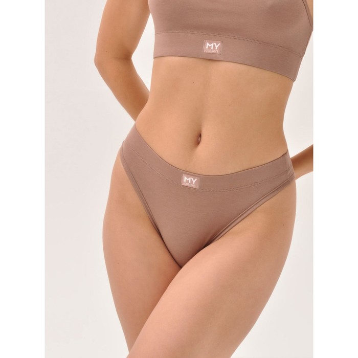 Трусы бразилиано женские Mirey, размер 44, цвет коричневый - Фото 1