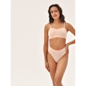 Трусы женские стринги с высокой посадкой Mirey String, размер 48-50, цвет пудровый