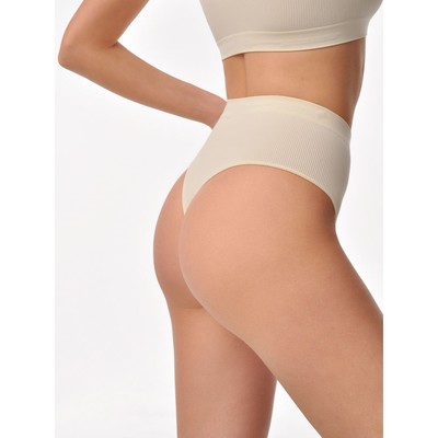 Трусы женские стринги с фактурой рубчик Mirey String, размер 46-48, цвет пломбир
