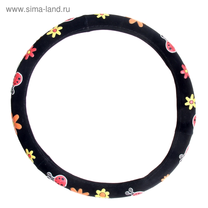Оплётка на руль, Лето, 38см, чёрная - Фото 1