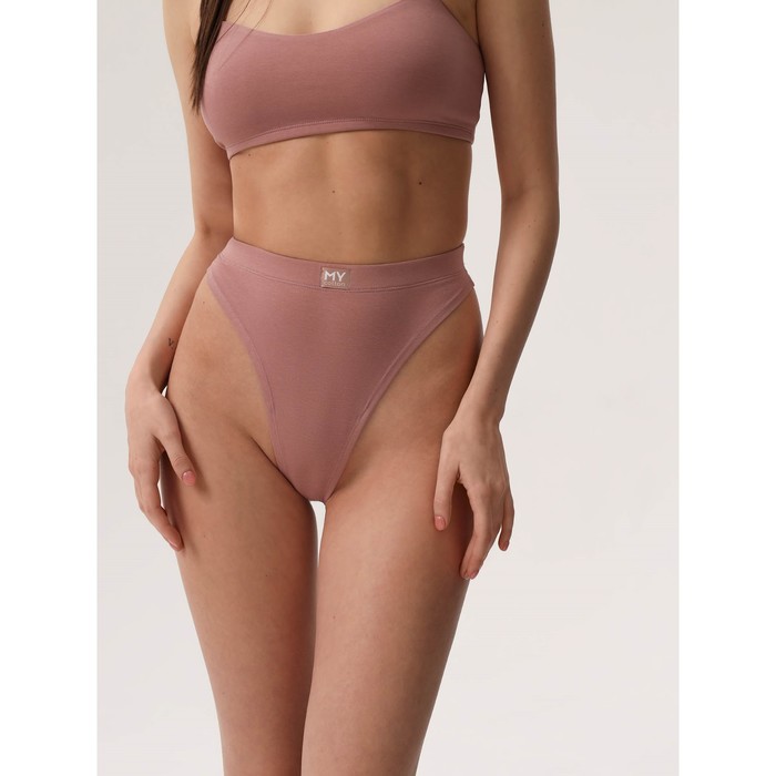 Трусы стринги с высокой посадкой Mirey, размер 50, цвет розовый - Фото 1