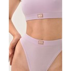 Трусы стринги с высокой посадкой Mirey, размер 46, цвет лиловый - Фото 2