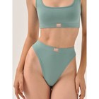 Трусы стринги с высокой посадкой Mirey, размер 46, цвет зелёный - Фото 1