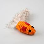 Игрушка для кошек "Мышь сизалевая малая" с меховым хвостом, 5,5 см, микс цветов - Фото 4