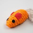 Игрушка для кошек "Мышь сизалевая малая" с меховым хвостом, 5,5 см, микс цветов - Фото 5