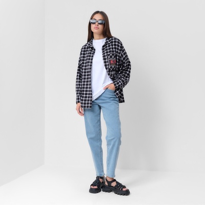 Джинсы женские мом MIST: Denim, размер (28) 44, голубые